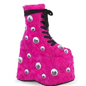 Pink glow in the dark Demonia boots